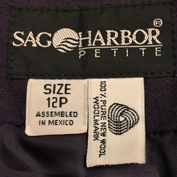 SAG HARBOR PETITE 100% Wool Blazer - Picture 8 of 9